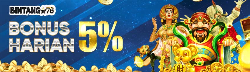 Bonus Harian 5% khusus slot 